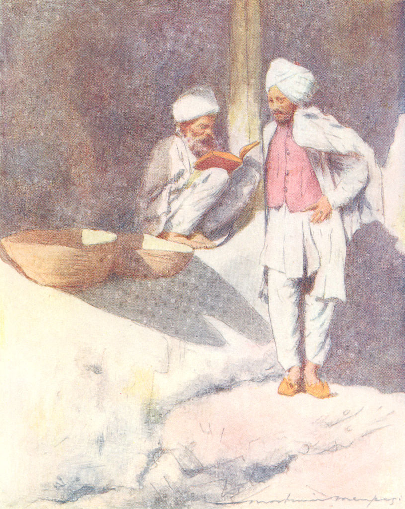 PAKISTAN. A learned man of Peshawar 1905 old antique vintage print picture